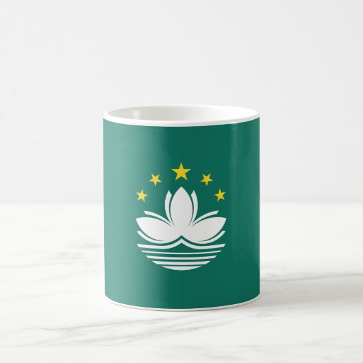 マカオ国中国の旗 コーヒーマグカップ (中央)