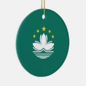 マカオ国中国の旗 セラミックオーナメント (右)