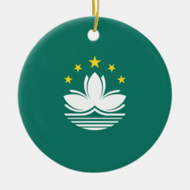 マカオ国中国の旗 セラミックオーナメント