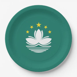 マカオ国中国の旗 ペーパープレート