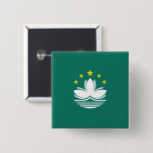 マカオ国中国の旗 缶バッジ (正面&裏面)