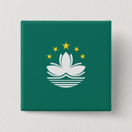 マカオ国中国の旗 缶バッジ (正面)