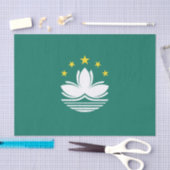 マカオ国中国の旗 薄葉紙 (クラフト)