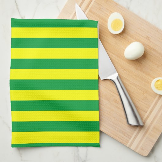 マカオ国旗ストライプの国の線の記号グリーンエル キッチンタオル (四つ折り)