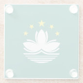 マカオ国旗 ガラスコースター (裏面)