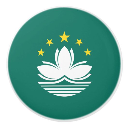 マカオ国旗 セラミックノブ (正面)