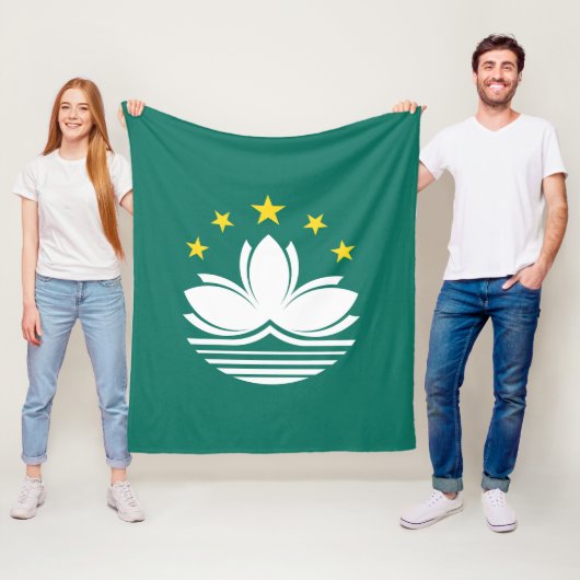 マカオ国旗 フリースブランケット (インサイチュ)