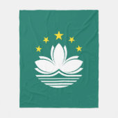 マカオ国旗 フリースブランケット (正面)