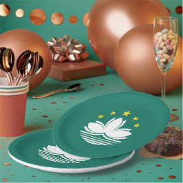 マカオ国旗 ペーパープレート