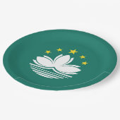 マカオ国旗 ペーパープレート (アングル)