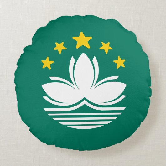 マカオ国旗 ラウンドクッション (正面)