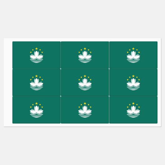 マカオ国旗 ラベル (シート)