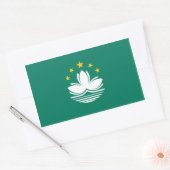 マカオ国旗。中国中国の/ 長方形シール (封筒)