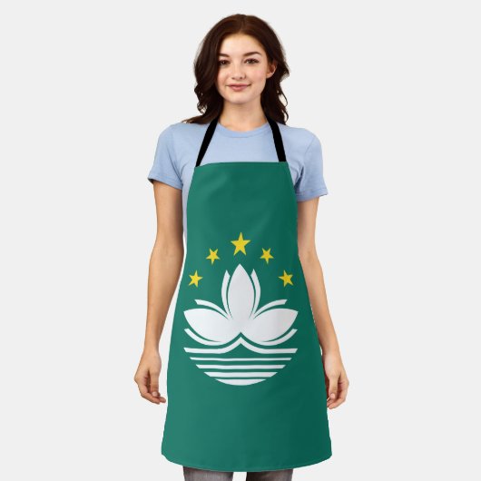 マカオ旗 エプロン (着用した状態)