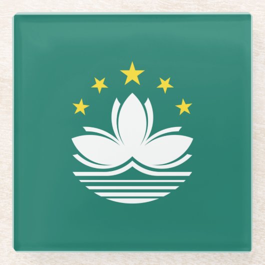 マカオ旗 ガラスコースター (正面)