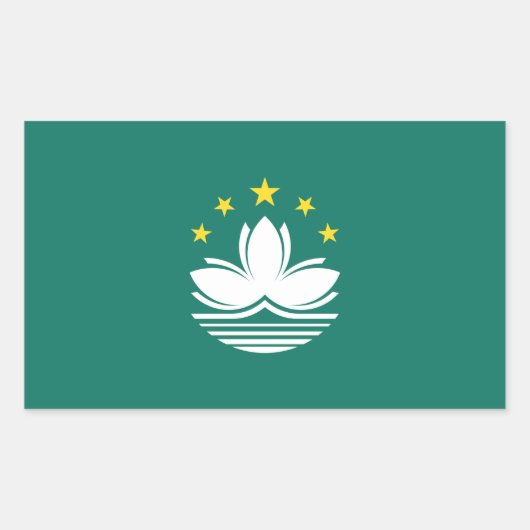 マカオ旗 長方形シール (正面)