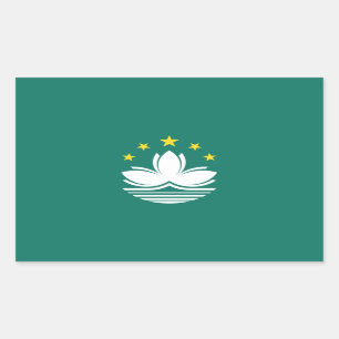マカオ旗 長方形シール
