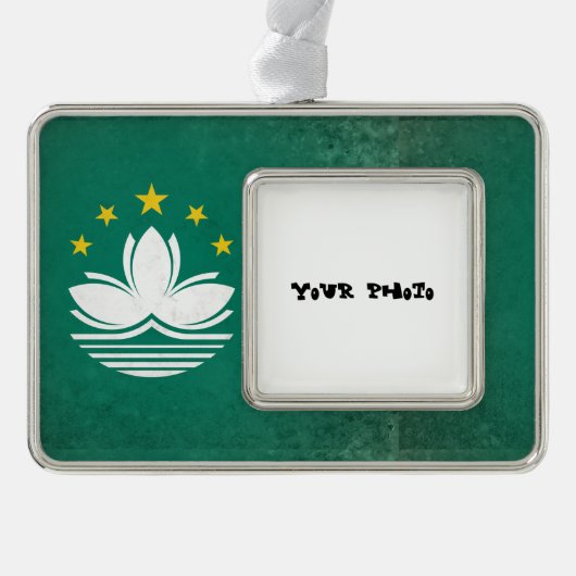 マカオ シルバープレートフレームオーナメント (正面)