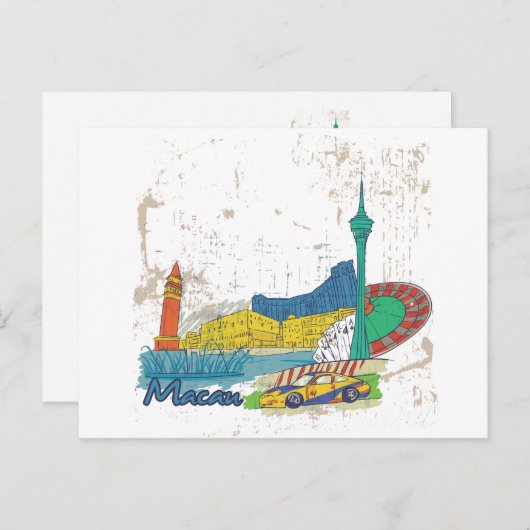 マカオ ポストカード (正面/裏面)