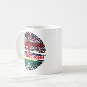マカオ・マカオ英国の木のルーツ国旗 コーヒーマグカップ (正面左)