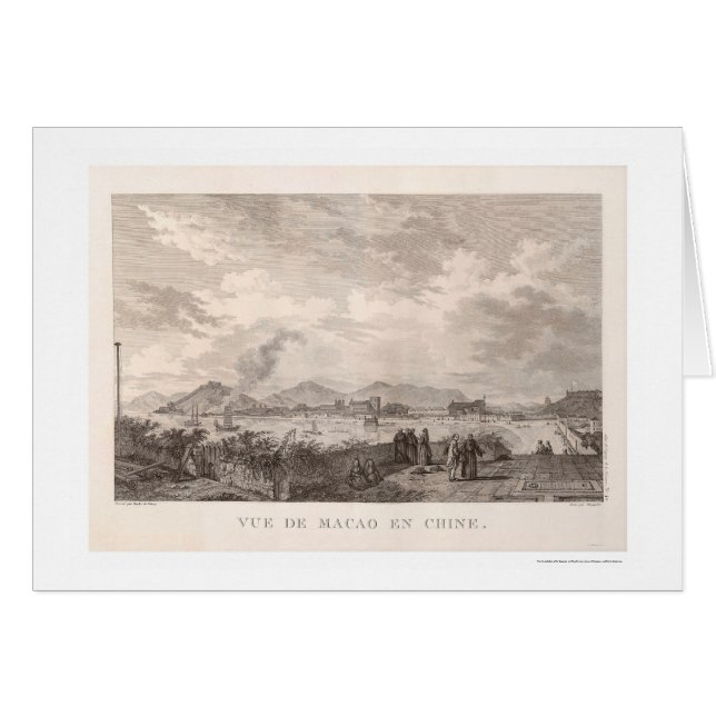 マカオ、中国の全景- 1797年 (正面横)