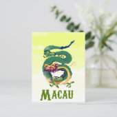 マカオ 中国 ビンテージ スタイル 旅行 ポスター ポストカード (スタンド正面)