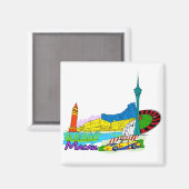 マカオ – 中国.png マグネット (正面/裏面)