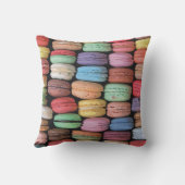 マカカラフルロフランスのン模様 クッション (裏面)