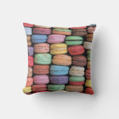 マカカラフルロフランスのン模様 クッション (正面)