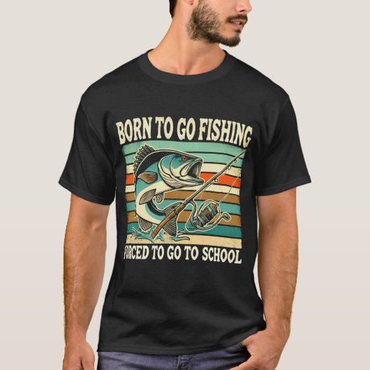 マカジキと釣り好きのための Tシャツ (正面)