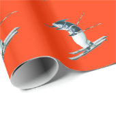 マカジキのスキーギフトの紙 ラッピングペーパー (ロールコーナー)