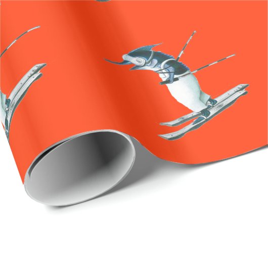 マカジキのスキーギフトの紙 ラッピングペーパー (ロールコーナー)