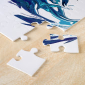 マカジキのスポーツの魚釣り ジグソーパズル (側面)