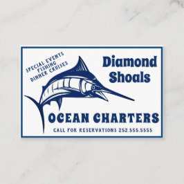 マカジキのデザインの海のチャーター 名刺