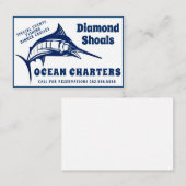 マカジキのデザインの海のチャーター 名刺 (正面/裏面)