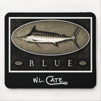 マカジキのヴィンテージの黒く及び白いマウスパッド マウスパッド