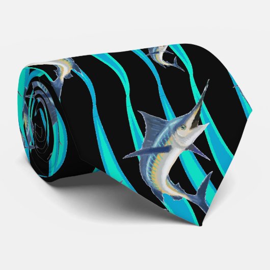 マカジキの狩り ネクタイ (ロール)