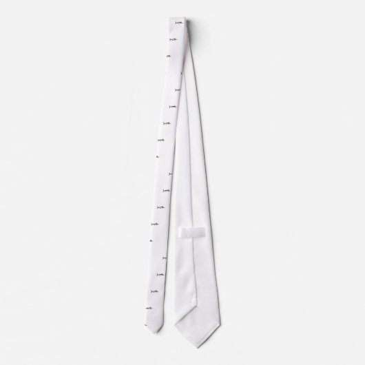 マカジキの線画のロゴ ネクタイ (裏面)