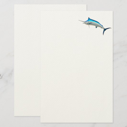 マカジキの釣魚 便箋 (正面/裏面)