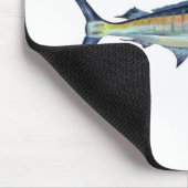 マカジキの魚の絵画 マウスパッド (コーナー)