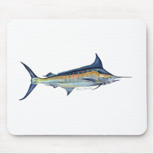 マカジキの魚の絵画 マウスパッド