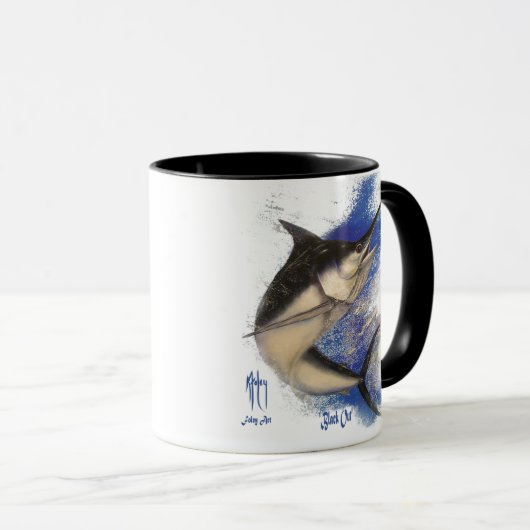 -マカジキを「」黒くして下さい マグカップ (正面右)