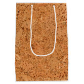 マカダミアコルクバール木目の外観 ミディアムペーパーバッグ (裏面)