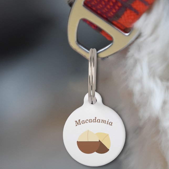 マカダミアナッツペットタグ ペット　ネームタグ (Macadamia Nuts Pet Tag)