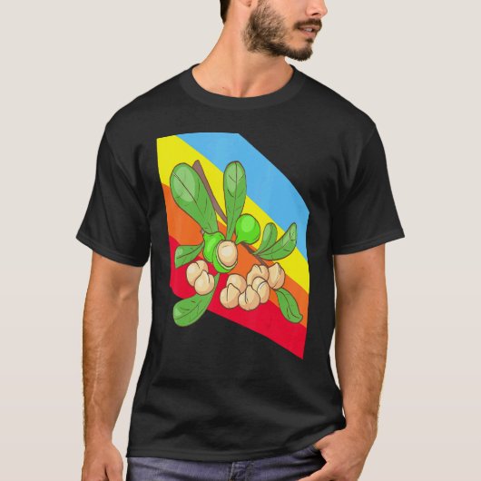 マカダミアナッツ フード ヴィーガン 菜食主義者 Tシャツ (正面)