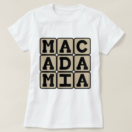 マカダミア+ハワイアンナッツ Tシャツ (デザイン正面)