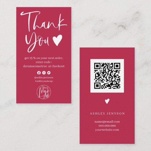 マカッコいいゼンタロゴの順序を感謝してい表示 名刺 (正面/裏面)