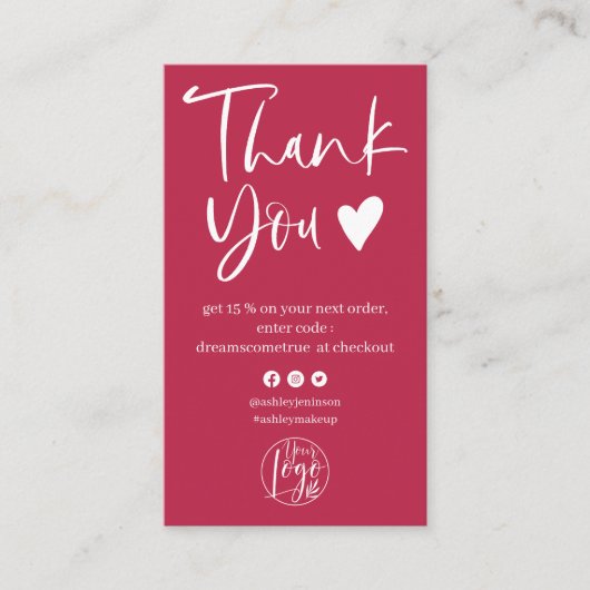 マカッコいいゼンタロゴの順序を感謝してい表示 名刺 (正面)