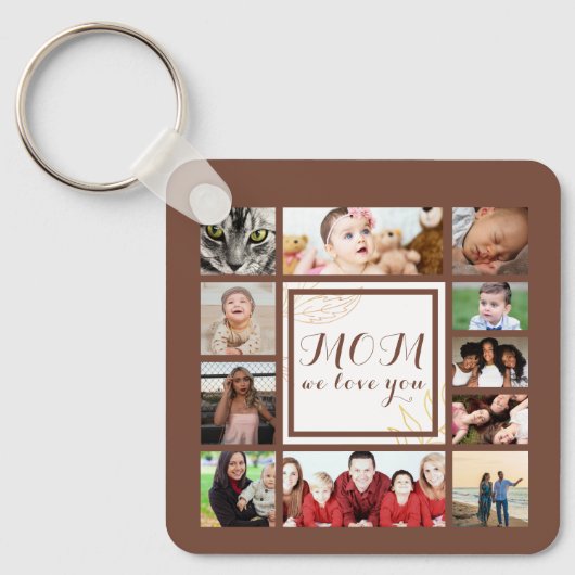 マカッコいいマ、愛してるのよ、フォトコラージュ キーホルダー (正面)