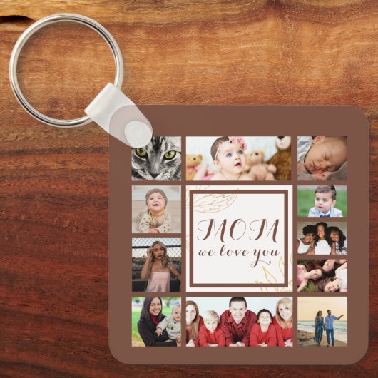 マカッコいいマ、愛してるのよ、フォトコラージュ キーホルダー (正面)